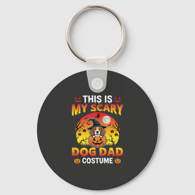 Porte-clés Costume de sorcière Beagle drôle de papa chien d'H (Recto)