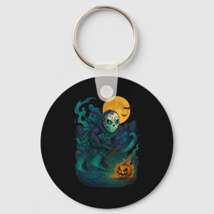 Porte-clés Costume de sport de glace de squelette d'Halloween