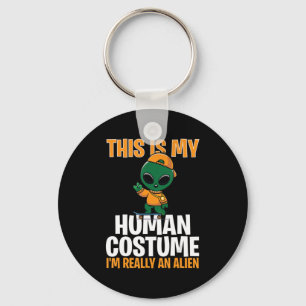 Porte-clés Costume d'Halloween C'est mon costume humain Je su