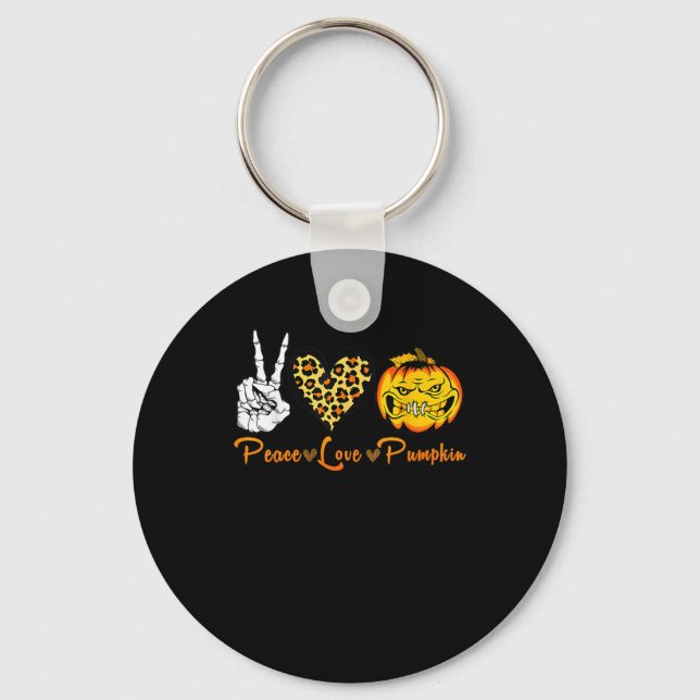 Porte-clés Costume d'Halloween Citrouille de la Paix Léopard  (Recto)
