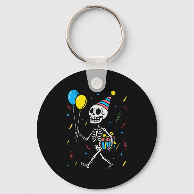 Porte-clés Costume d'Halloween d'anniversaire squelette garço (Recto)