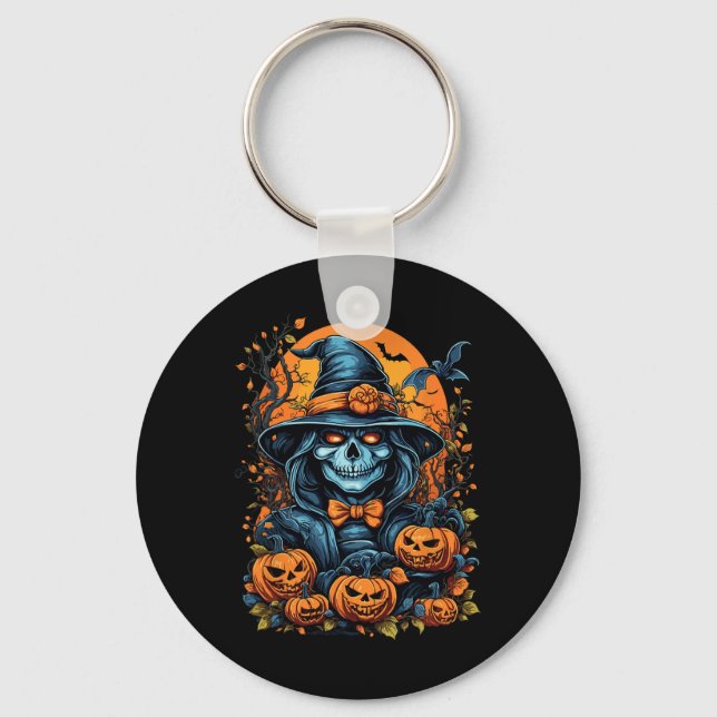 Porte-clés Costume d'Halloween de nuit effrayant (Recto)