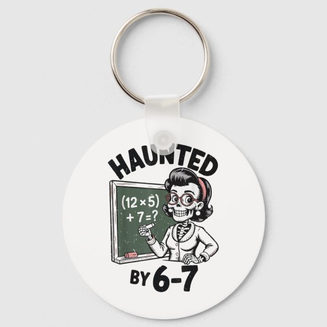 Porte-clés Costume d'Halloween de professeur de mathématiques (Recto)