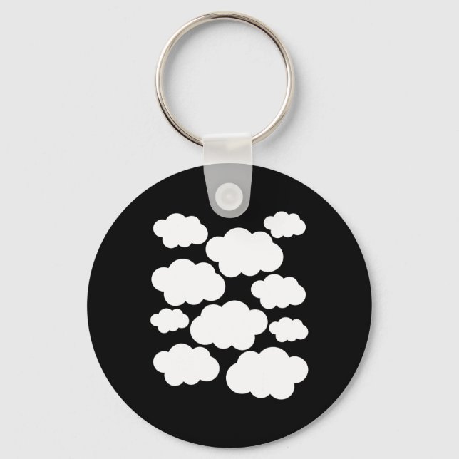 Porte-clés Costume d'Halloween Nuages blancs (Recto)