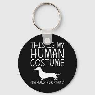 Porte-clés Costume humain facile d'Halloween pour teckel sauc