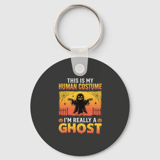 Porte-clés Costume Humain Halloween Fantôme Vintage (Recto)