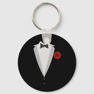 Porte-clés Costume Mariage Groom Cravate noire Funny Bachelor