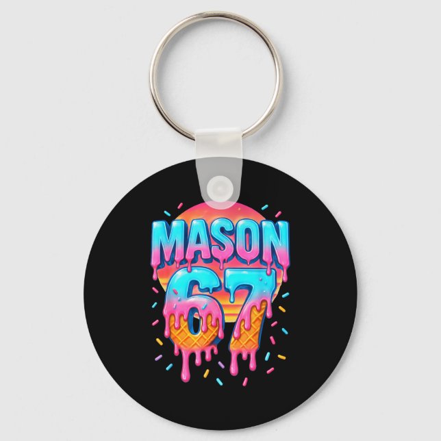 Porte-clés Costume Mason 67 Glace Crème Baseball Dégoulinade  (Recto)