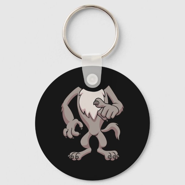 Porte-clés Costume Wolf Pour Halloween Loup-Occidental Cospla (Recto)