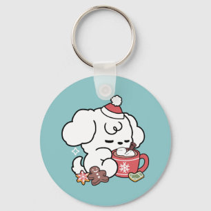 Porte-clés Cosy Puppy Dreams - Chocolat chaud et Noël