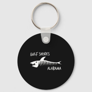 Porte-clés Côte du Golfe Alabyma Requin Squelette blanc Impri