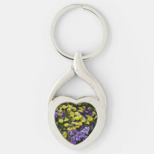 Porte-clés Coteau de panneaux violets et jaunes