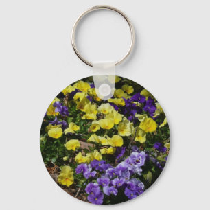 Porte-clés Coteau de panneaux violets et jaunes