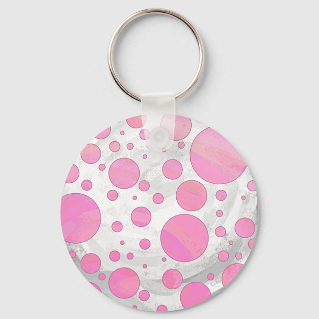 Porte-clés Coton Bonbon Pink Polka Dot (Recto)