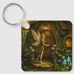 Porte-clés Cottage Champignon Fée Enchantée