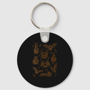 Porte-clés Cottagecore féminin chauves-souris vintage xylogra