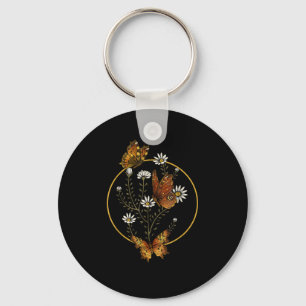Porte-clés Cottagecore Goblincore Fairycore Graphique Fleur B