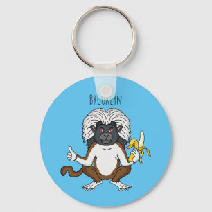 Porte-clés Cotton Top Tamarin montoon est une illustration