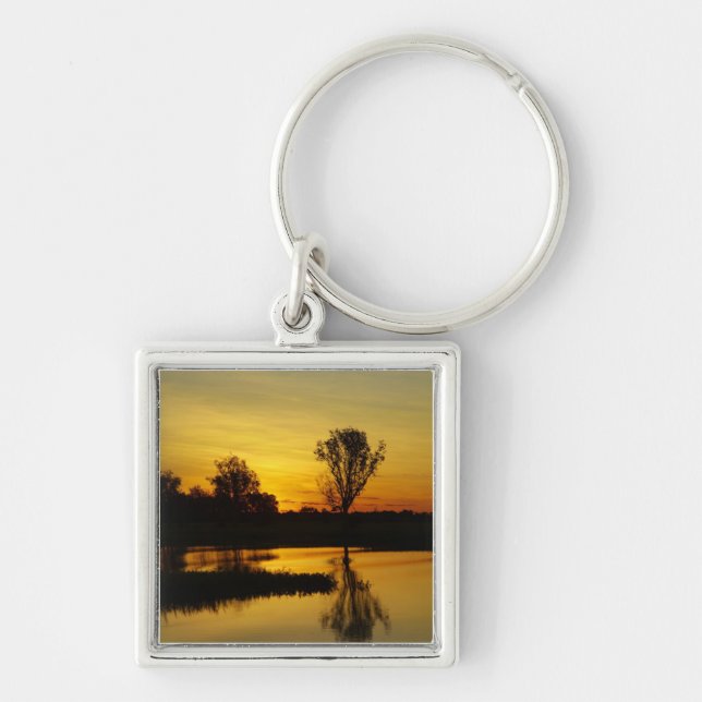 Porte-clés Coucher de soleil, Billabong de Yellow Water (Devant)