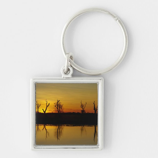 Porte-clés Coucher de soleil, Billabong de Yellow Water (Devant)