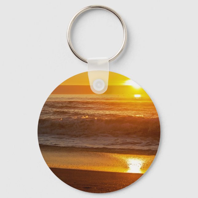 Porte-clés Coucher de soleil d'or à Horsfall Beach (Recto)