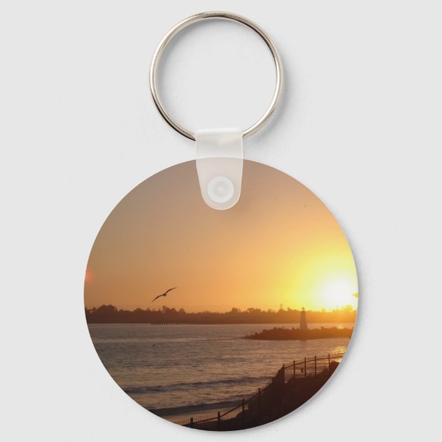 Porte-clés Coucher de soleil près du phare (Recto)