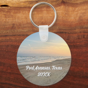 Porte-clés Coucher de soleil sur la plage de Port Aransas Tex