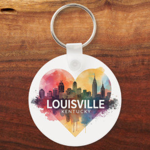 Porte-clés Coucher de soleil sur la ville de Louisville Kentu