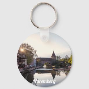Porte-clés Coucher de soleil sur l'ancien pont médiéval de Nu
