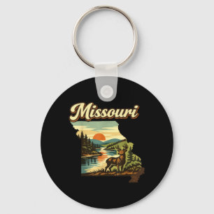 Porte-clés Coucher de soleil sur l'État du Missouri Rivière a