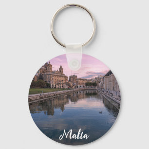 Porte-clés Coucher de soleil sur un petit canal à Cospicua, M