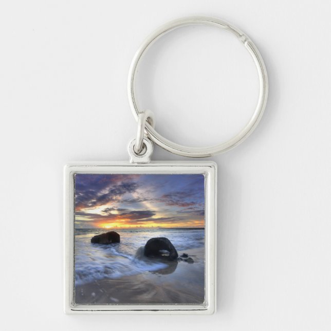 Porte-clés Coucher du soleil à la plage de Kedonganan (Devant)