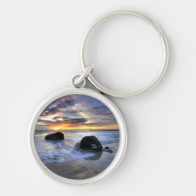 Porte-clés Coucher du soleil à la plage de Kedonganan (Devant)