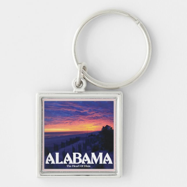 Porte-clés Coucher du soleil d'obscurité de l'Alabama (Devant)