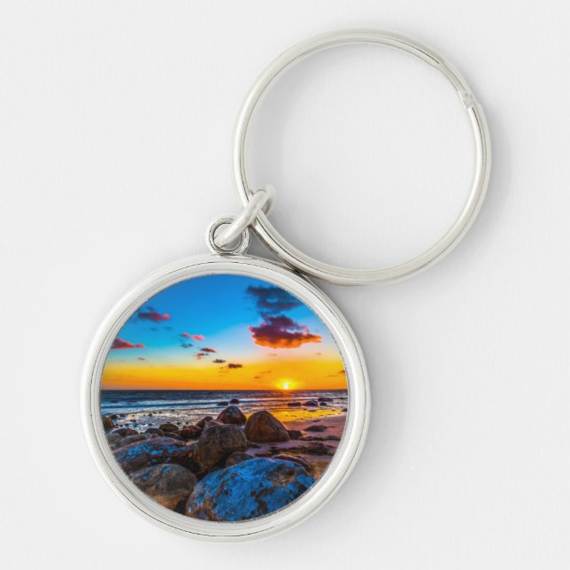 Porte-clés Coucher du soleil en mer (Devant)