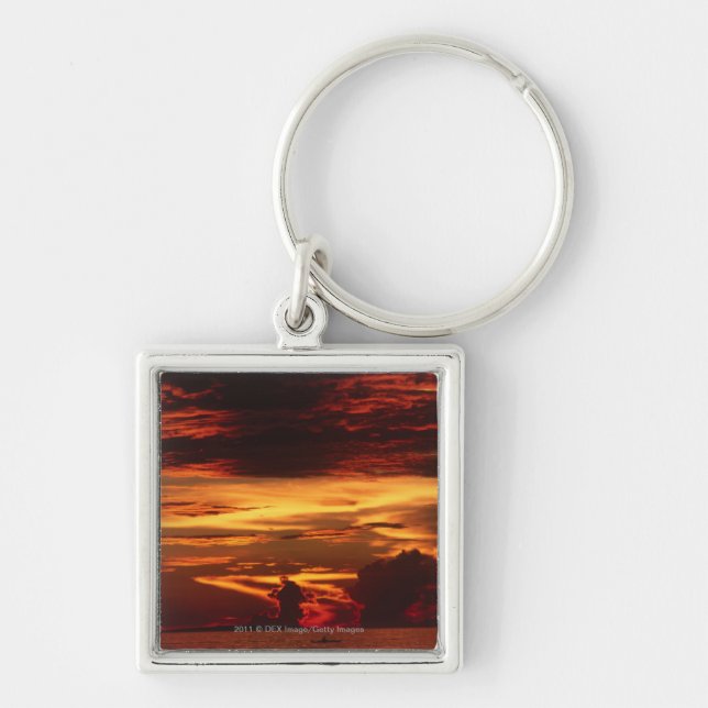 Porte-clés Coucher du soleil en mer (Devant)
