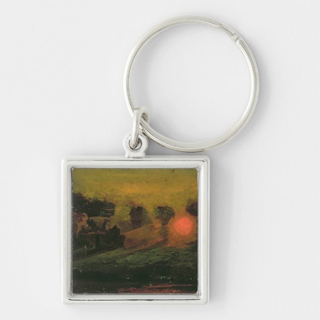 Porte-clés Coucher du soleil par les arbres, c.1855 (Devant)
