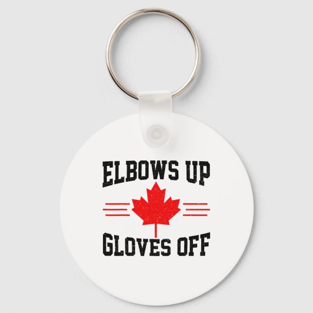 Porte-clés Coudes relevés gants éteints drapeau du Canada hoc (Recto)