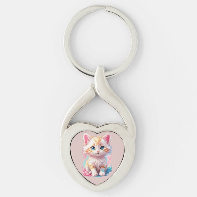 Porte-clés Couleur Cute Kawaii Kitten (Devant)