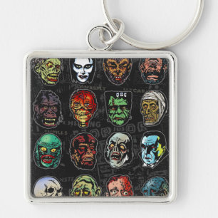 Porte-clés couleur de masques de monstres