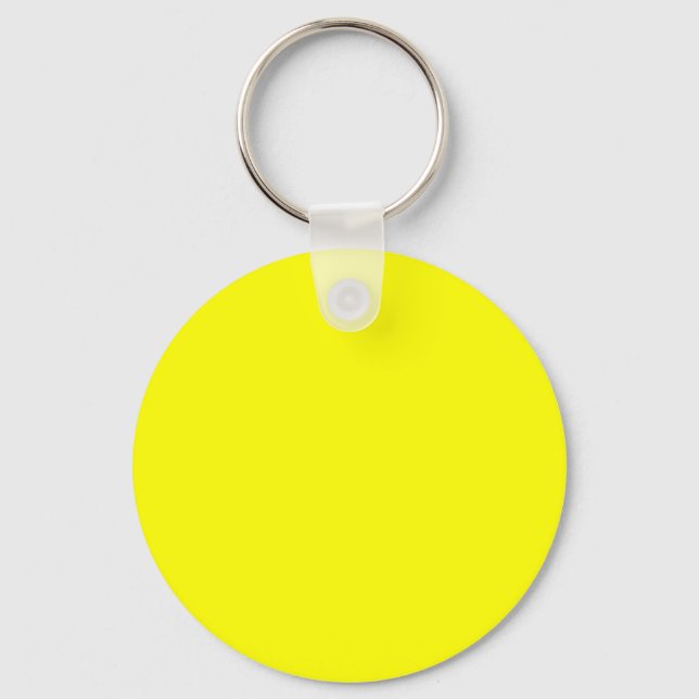 Porte-clés Couleur FFFF00 Jaune Lumineux - Ajouter Votre Nom  (Recto)