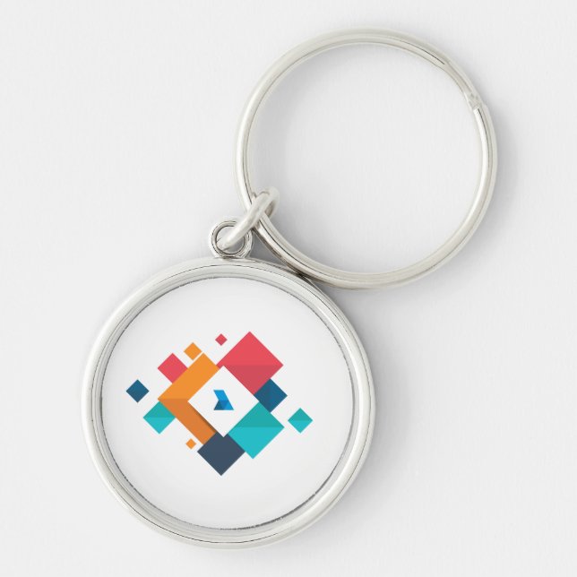 Porte-clés couleur géométrique (Devant)