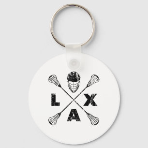 Porte-clés Couleur noire de l'axe de croix de Lacrosse