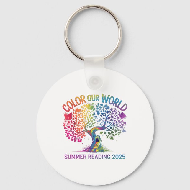 Porte-clés Couleur Notre Programme Mondial de Lecture Été 202 (Recto)