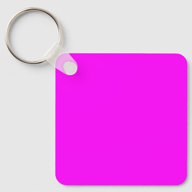 Porte-clés Couleur solide Magenta néon | Classique (Recto)