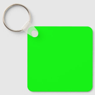 Porte-clés Couleur solide verte néon électrique Classique