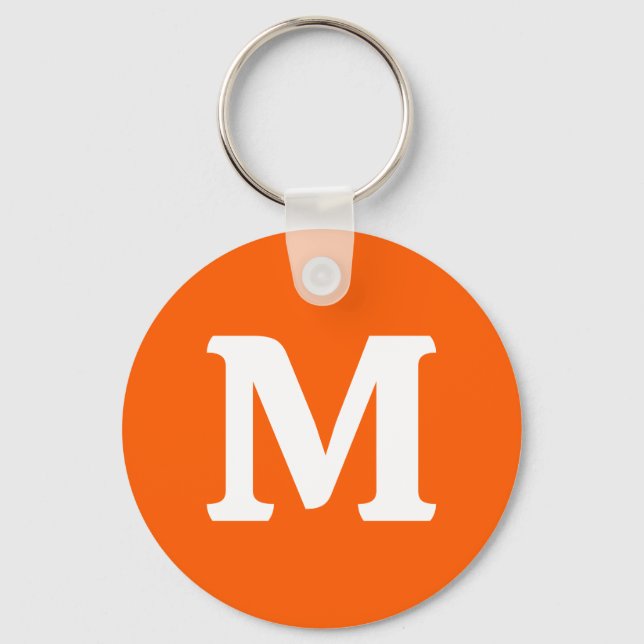 Porte-clés couleur unie orange néon (Recto)