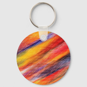 Porte-clés Couleurs Abstraites coucher de soleil Art Porte - 