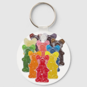 Porte-clés couleurs arc-en-ciel bonbon amant guman ours