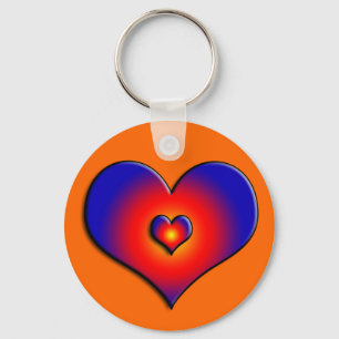 Porte-clés COULEURS COLORÉES, bleu rouge orange